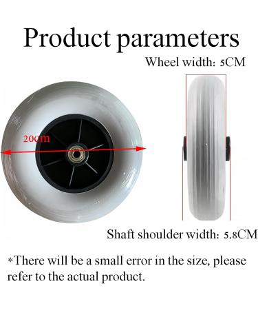 8 Inches Wheelchair Front Wheels Casters Strong Carrying Capacity+ Easy to Install Difficult to Slip with Bearings for Elderly/Sick/Front-wheel/Disabled Vehicles 1pcs - Buy Online on GoSupps.com