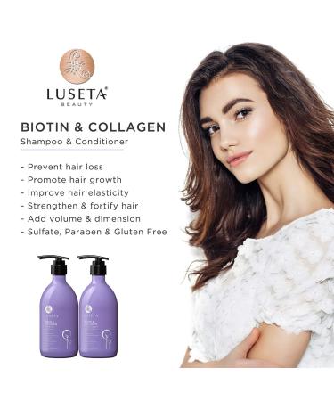 Luseta Beauty Biotin & Collagen Shampoo - 16.9 fl oz | Nourish & Strengthen Hair - Buy Online on GoSupps.com