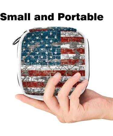 GIAPB American Flag Pattern Sanitary Napkin Storage Bag | Period Tampon & Pad Pouch - Buy Online on GoSupps.com