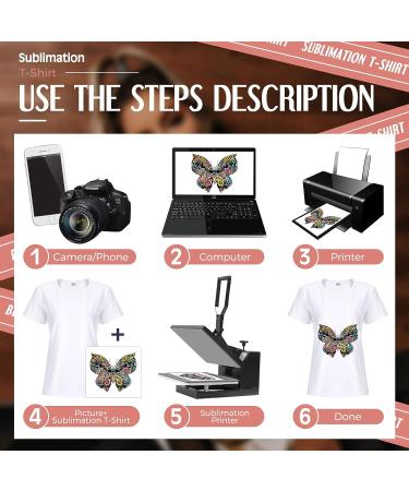 5-Piece Women's White Polyester Sublimation T-Shirt Set - Short Sleeve, Size Medium - Buy Online on GoSupps.com