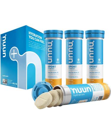 Nuun Sport: Electrolyte Drink Tablets Box of 4 Tubes (40 servings) Orange Electrolyte Hydration Supplement - Buy Online on GoSupps.com