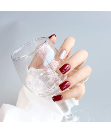Artificial Nails Nails To Stick On Fingernails Set 30 Pieces Red False Nails Tips Acrylic Nail Tips for Girls DS-29