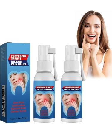Spray de Soulagement de la Douleur Dentaire Sprays R paration des Gencives Spray de Soins Bucco-dentaires Base de Plantes Sprays de Soulagement des Maux de Dents 20ml* 2 Pi ces