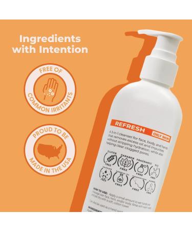 Cleure Fragrance-Free Sensitive Skin Face and Body Wash - Paraben, Sulfate, Gluten-Free - pH Balanced (12 oz) | Gentle Cleanser - Buy Online on GoSupps.com