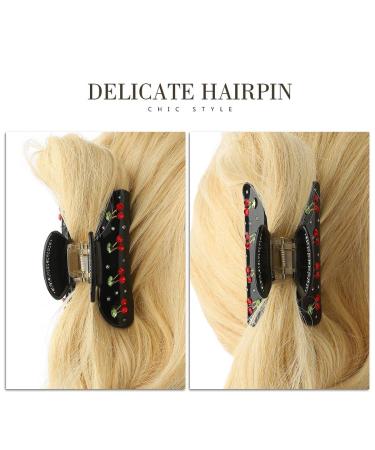 Braine Pink Cherry Hair Clips - Strong Hold Acrylic Hair Accessories for Women & Girls (2-Pack) - Buy Online on GoSupps.com