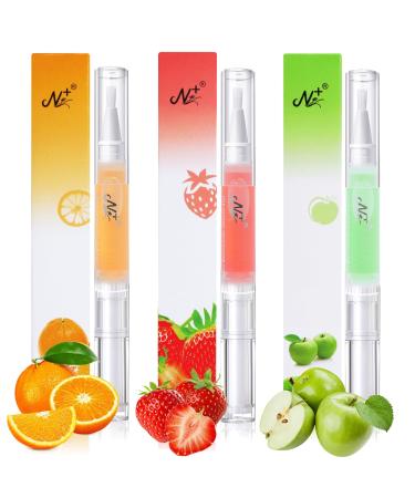 3PCS Cuticle Oil Pen for Nails Nail Oil Cuticle for Nail Care Nail Growth Serum Cuticle Softener Nail Pens Natural Ingredients Cuticle Care Deep Nourishment for Preventing Cracking and Drying