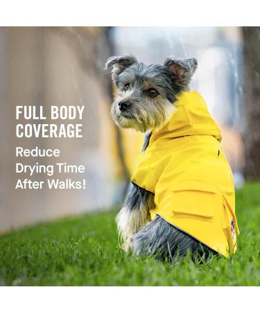 Canada Pooch Torrential Tracker Dog Rain Jacket - Waterproof Yellow Coat with Adjustable Fit and Reflective Trim - Buy Online on GoSupps.com