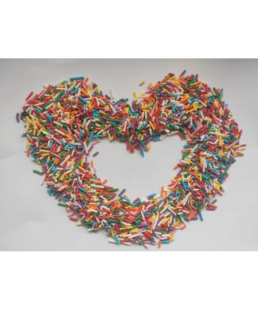 Edible colorful 130g jimmies sugar sprinkle |Dessert Strussel | cake cupcake topper |Cookie decorations |Sweet personalities sugar sprinkles for daily cake decoration colorful jimmies