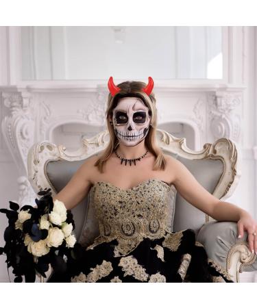 minkissy Devil Horns Headband - Halloween Devil Ears Hairband - Cosplay Parties Costume Accessory for Women Kids Red Halloween Party - Buy Online on GoSupps.com