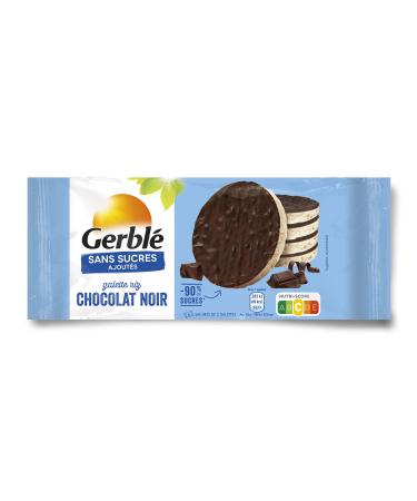 Gerblé No Added Sugars - Dark Chocolate Rice Patties - Reduced Impact on Blood Glucose - Source of Fiber - 1 Pack 13.3g (4 sa