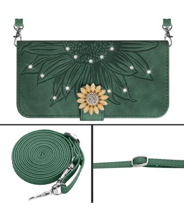  VQWQ Wallet Case for OPPO Realme 10 5G - 1.5M Strap Glitter Shinny Sunflower Flip Leather Case Card Slot Shockproof Kickstand Magnet Cover for OPPO Realme 9i 5G / Realme 10 5G HT -Green-T - Buy Online on GoSupps.com