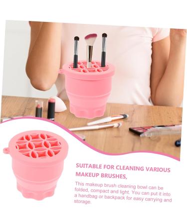 DOITOOL Multifunction detergent Silicone Makeup Brush Cleaner scrub cup washer Make Up Brush Cleaner Eye shadow brush Makeup Brush Cleaner cup Makeup Brush Washer pink Dryer 9.20X9.20X8.60CM Pink - Buy Online on GoSupps.com
