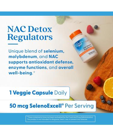 Doctor's Best Nac Detox Regulators with seleno excell Non-GMO Vegetarian Gluten&Soy Free 180 Veggie Caps 180Count Unflavored 180 Count (Pack of 1) - Buy Online on GoSupps.com