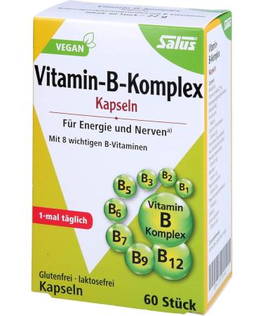 Salus Vitamin B Complex Vegetable Capsules - 60 pcs | Premium Energy & Immune Support | International Shipping Available - Buy Online on GoSupps.com