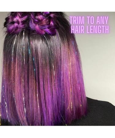 Rainbow Glitter Hair Tinsel Strands - Silk Fairy Extension Pack - Buy Online on GoSupps.com