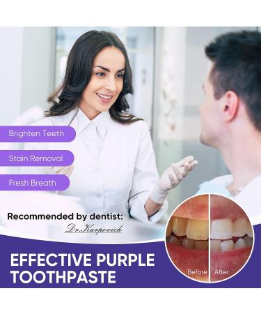 Purple Teeth Whitening Toothpaste for Stain Removal & Color Correction - Buy Online on GoSupps.com