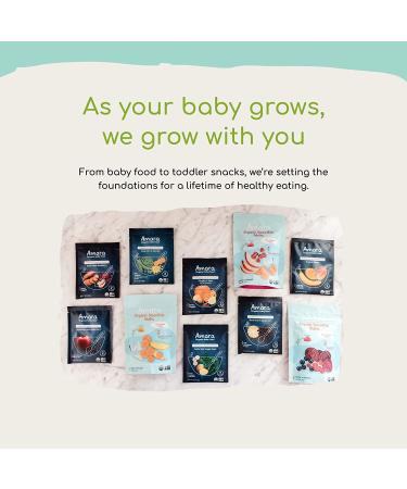 Amara Yogurt Melts Carrot Raspberry | Healthy Snacks for Baby and Toddlers | Gluten Free & Plant Based | Organic Fruit | 6 Pouches - Buy Online on GoSupps.com