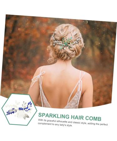 Ipetboom Wedding Headpiece for Bride Rhinestone Accessories for Women Bride Hair Accessories Green Hair Accessories for Prom Bridal Hair Accessories for Women Miss Hair Comb Metal Manual - Buy Online on GoSupps.com