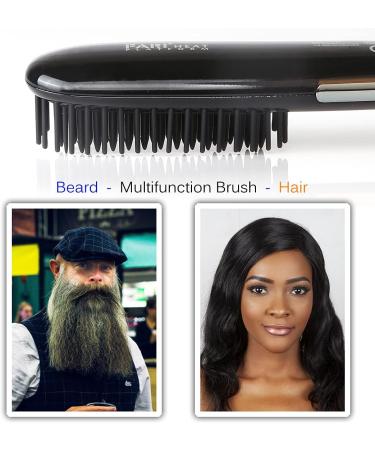 Hair Straightening Brush & Dual Voltage Flat Iron - Travel Hot Comb with Pouch | Perfect for International Shipping - Buy Online on GoSupps.com