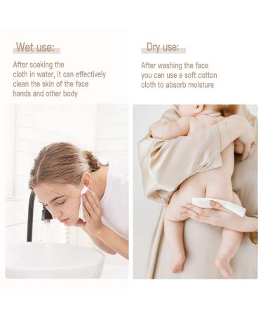 Disposable Cotton Face Towels - Soft Hypoallergenic Baby & Makeup Remover Towels (2 Pack) - Ideal for Sensitive Skin - Buy Online on GoSupps.com