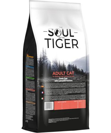 The Soul of the Tiger - Croquettes for neutered adult cats with a delicate grain-free formula salmon and potato flavor - Buy Online on GoSupps.com