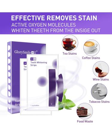 Purple Teeth Whitening Strips - V34 Color Correcting Sensitive Teeth Friendly 28 Strips for Men & Women - No Residue Whitening Kit for International Shipping - Buy Online on GoSupps.com
