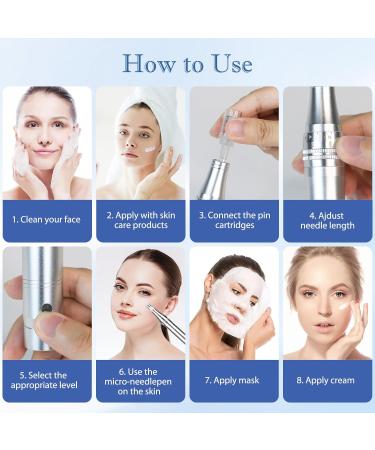 Carer Spark Auto Dermapen - Electric Microneedling Pen for Anti-Aging | 0.25mm-2.0mm 5 Speed Levels Wrinkle & Stretch Mark Removal | Includes 12 Needle Cartridges - 1 Pack - Buy Online on GoSupps.com