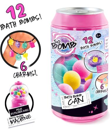 Bath Bomb Cans - 12 Mini Bath Bombs - collectable Charms - Make a Friendship Bracelet - Scented Bath Bombs - 6+ - Buy Online on GoSupps.com