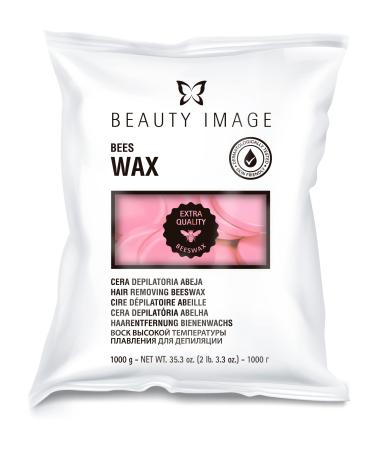 Beauty image wax with beeswax.Hair removal without stripes for body armpits face eyebrows and sensitive areas.Suitable for sensitive skin.Rose hip 1 kg cream pink