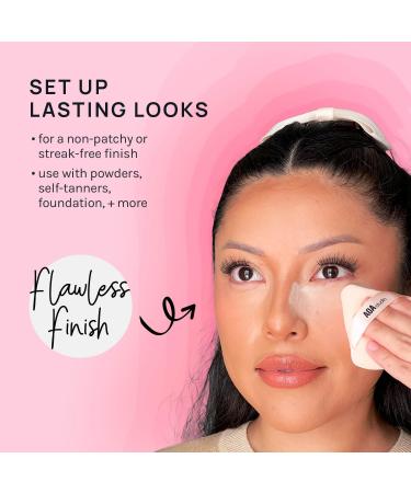 AOA Studio Velvet Puffs Makeup Sponge Set - 6 Velour Blenders for Loose Powder & Foundation - Beauty Tools (Black/Peach) - International Shipping Available - Buy Online on GoSupps.com