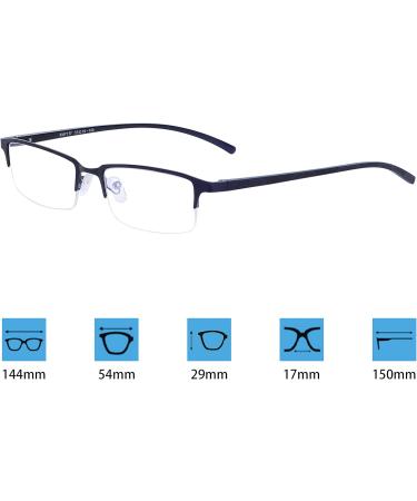 Joxigo Computer Glasses - Blue Light Filter Anti-Fatigue UV Protection Stylish Metal Rectangular Design for Men - Buy Online on GoSupps.com