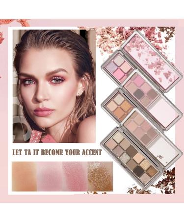 Sulily 12 Colors Matte Nude Eyeshadow Palette for Older Women - High Pigmented, Long Lasting, Ultra Blendable | 01 Pink Ink & Dragon Fruit Shades - Buy Online on GoSupps.com