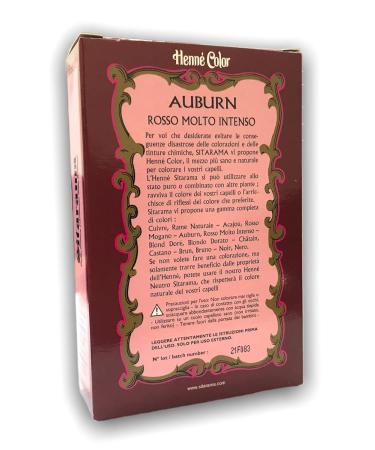 Sitarama Henna Auburn - Intense Red EcoBio Plant Hair Color for Vibrant Hair | Buy Internationally - Buy Online on GoSupps.com