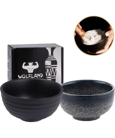 WOLFLAND Handmade Ceramic Soap Dish - Vintage Design Thick Black Ceramic 11.4 cm - Perfect for Home Decor - Buy Online on GoSupps.com