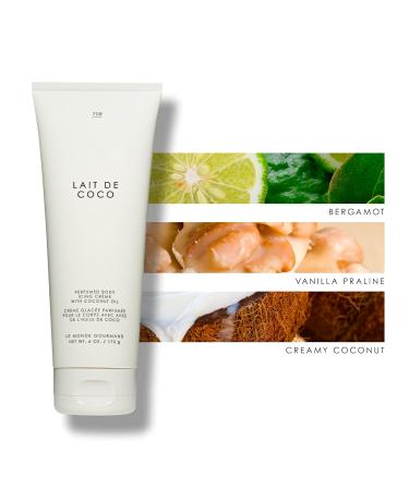 Le Monde Gourmand Lait de Coco Perfumed Body Icing Cr me - 6 fl oz (177ml) - Vanilla Praline Warm Notes - Buy Online on GoSupps.com