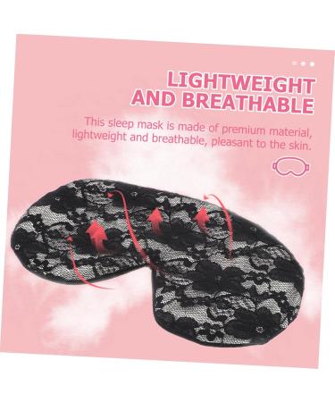 minkissy Lace Flower Eye Mask Breathable Eye Cover Cold Compress Eye Masks Lithe Eye Protector Ice Compress Eye Masks Elastic Eye Cover Sleeping Eye Facial Mask Polyester Sleepy Eyes Travel 22x9x0.8cm Black - Buy Online on GoSupps.com