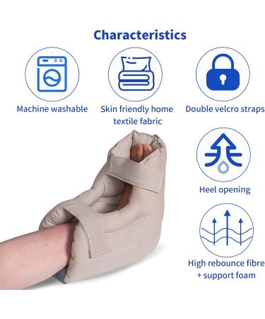 Heel Protectors for Bed Pressure Sores - Cushioned Foot Boot for Ulcer Pain Relief & Comfort for Bedridden Patients - Buy Online on GoSupps.com