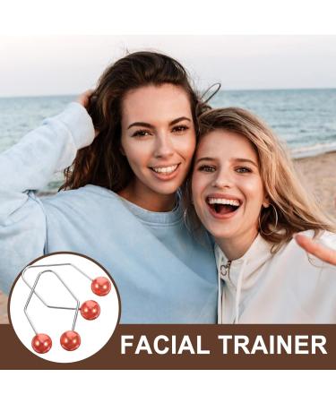 Beavorty 1 Pair Dimple Maker Metal Dimple Trainer Cheeks Balls Forming Mouth Exerciser Effortlessly Obtain Dimples Charming Smile Tool for Face Cheek Red - Buy Online on GoSupps.com