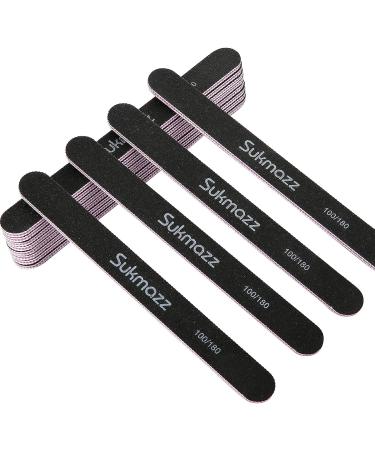 Sukmazz 12PCS Professional Double Sided Nail Files Set for Home Use - 100/180 Grit - Buy Online on GoSupps.com