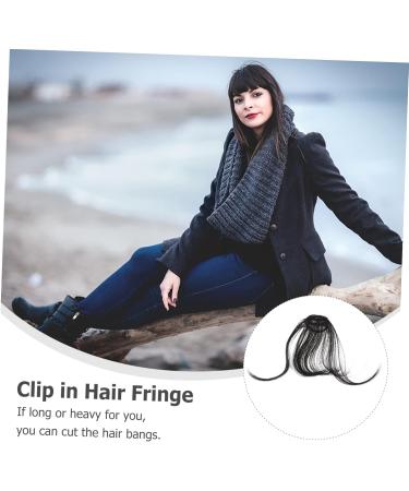 minkissy Piece Black Bangs Clip in Human Hair Clip in Extensions Wispy Bangs Wig Hair Toppers for Women Real Human Hair Front Hair Bangs Hair Extensions Black Wig Curtain Real Person Miss medium Black - Buy Online on GoSupps.com