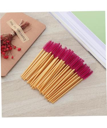 FRCOLOR 50 Pcs Eyelash Brush Mascara Wands Eyelash Mascara Brush Applicator Portable Eyelash Curler 50 Pcs Rose - Buy Online on GoSupps.com