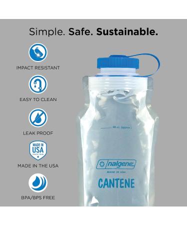 32 oz Nalgene Wide Mouth Cantene - Transparent | Durable and Lightweight - Buy Online on GoSupps.com