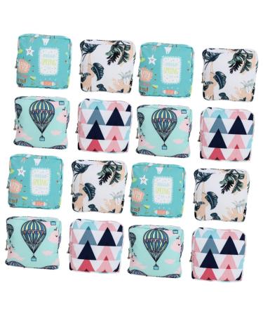 Lurrose 16 pcs storage bag for women's bandages holder for women's bandages Filigree sanitary holder Small cosmetic bag women wallet travel jewelry bag cotton mini girls