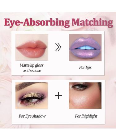 Rosarden Long-Lasting Shiny Liquid Lipstick - Diamond Shimmer Metallic Lip Gloss | Waterproof & Moisturizing | Popular Color Gloss Lipstick for Face, Eyes & Cosmetics - Purple - Buy Online on GoSupps.com