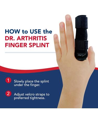 Doctor Developed Finger Splint - Fits Ring, Index, Pinky & Middle - Trigger Finger, Arthritis, RSI - 2 Sizes (L/XL) - Handbook Included - Buy Online on GoSupps.com