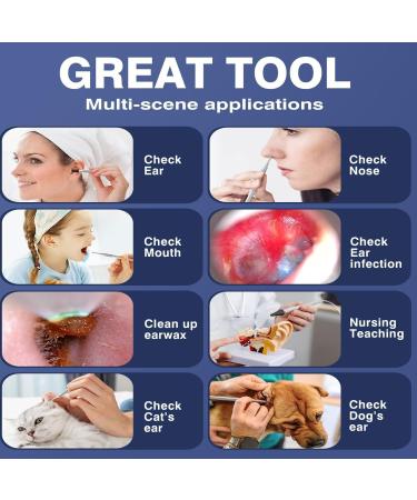 5 Inch Otoscope Ear Camera 3.9mm Diameter Ear Endoscope Ear Wax Removal Tool with 6 Adjustable LED Lights and Ear Tip Cleaning Kit Supports Photo Snap and Video Recording for Home - Buy Online on GoSupps.com