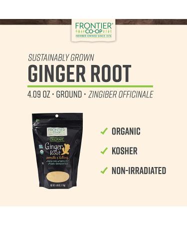 Frontier Co-op Organic Ginger Root 4.09 oz - Premium Spice for Cooking & Health - Buy Online on GoSupps.com
