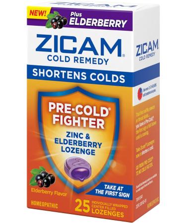 Zicam Cold Remedy Lozenges Elderberry Flavor 25 Count - Fast-Acting Relief - Buy Online on GoSupps.com