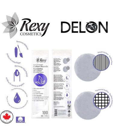 Cotton Pads for Face By Rexy Cosmetics (6 Pack) - Makeup Remover Pads - Made in Canada - 100% Pure Cotton Rounds Lint Free - Extra Absorbent Soft & Textured - Manufactured by Delon (2400 Count (Pack of 24)) - Buy Online on GoSupps.com