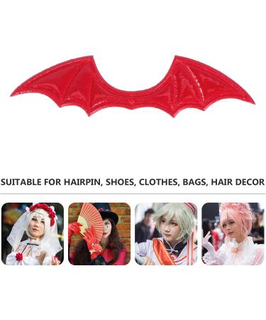 CALLARON 10 Piese Bat Wing Hair Accessories for Women Halloween Decorative Headdress Devil Wing Cosplay Ornaments Funny Reusable Bat Wing Decoration(Red) - Buy Online on GoSupps.com